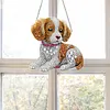 Diamond Painting Acrylic Double-side Big Dog Pendant Hanging Gem