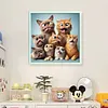 Funny Cat-11CT Stamped Cross Stitch 40*40cm