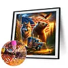 American Flag Wolf-Full Round Diamond Painting 40*40CM