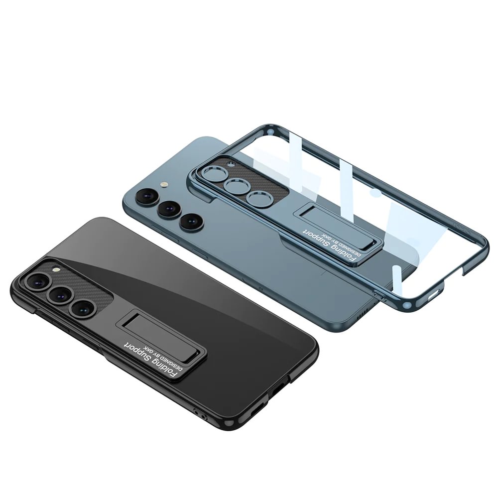 Applicable To Samsung S23/S22 Series Transparent Electroplating Bracket Mobile Phone Case