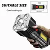 5COB+LED 500LM Portable Flashlight USB Rechargeable Power Display Torch