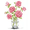 Rose - 9CT Partial Beaded Cross Stitch Kit(25x31cm)