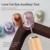 5Pcs Cat Eye Nail Magnets with Y Shaped Iron Wire for Heart Cat Eye Effect
