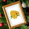 12pcs Flower DIY Mini Round Diamond Painting Set Decor No Frame 15x18cm