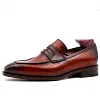 Customized Classic Men Leather Slip On Loafers Shoes