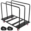 [US Local Warehouse] Folding Table Cart Heavy Duty Panel Dolly with PU Swivel Wheels 1800 LBS Drywall Cart for Party Events Hotel Factory Warehouse
