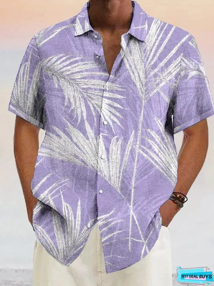 Casual Hawaiian Cotton Linen Shirt