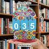 DIY Wooden Annual Reading Count Ornament  Year's Reading Tracker Desk Kit Track up to 999 Books, Comes with a Base