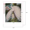 >SALE<5D Diamond Painting White Peacock Full Square Drill Wall Rhinestone DIY Art