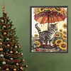 Diamond Painting-DIY Full Round Drill Sunflower and Cat(40x50cm)