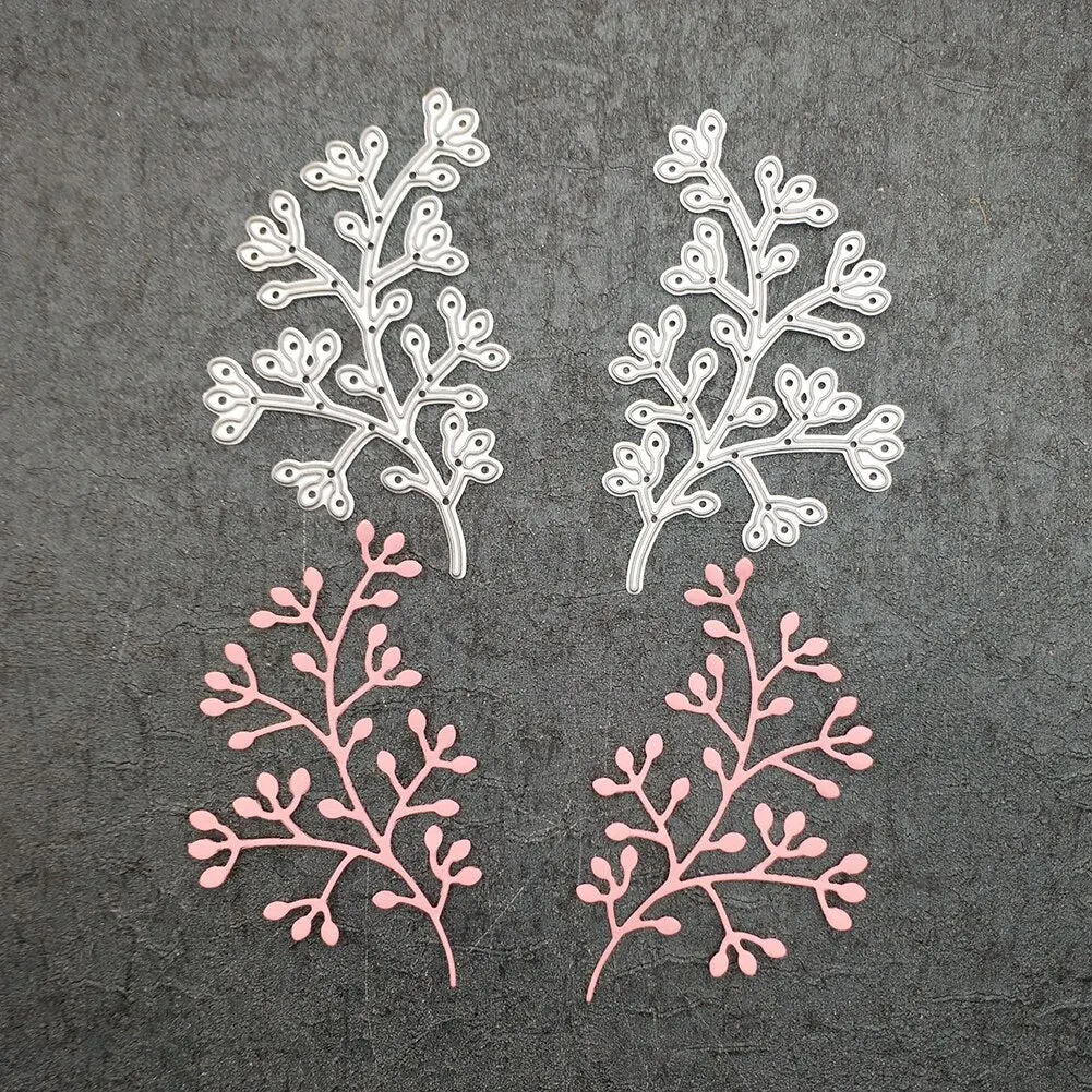 8Pcs/Set Feather Dies Scrapbooking Metal Cutting Dies Cut Die Mold Frame Decora Paper Craft Knife Mould Blade Punch Stencils