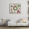 Christmas Wreath With Bunny-14CT Stamped Cross Stitch 51*44cm/20.08*17.32in
