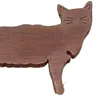 Wooden Bobbin Set with Animal Shapes for DIY Sewing Storage Tool (Cat)