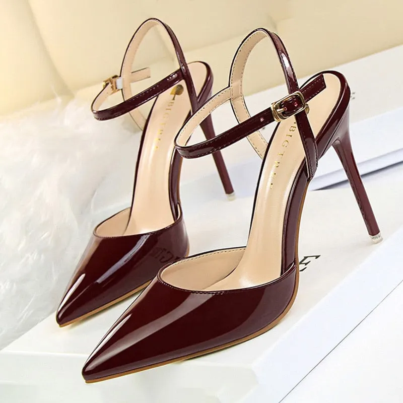 BIGTREE Shoes Hollow Out Woman Pumps Red High Heels 2022 Sexy Women Heels Stiletto Wedding Shoes Buckle Party Shoes Female Shoes