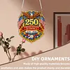 Diamond Painting Single-Sided Acrylic Land of The Free Hanging Pendant Sun Catcher for Home Garden Wall Door