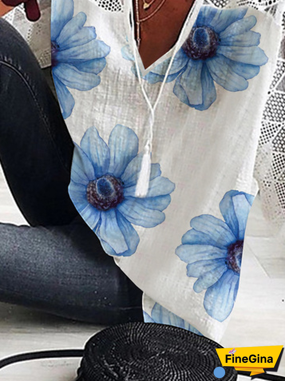 Floral Casual Short Sleeve Tops