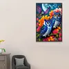 >SALE<5D DIY Full Square Drill Diamond Painting Owl Kit Home Decor Art 45x65cm