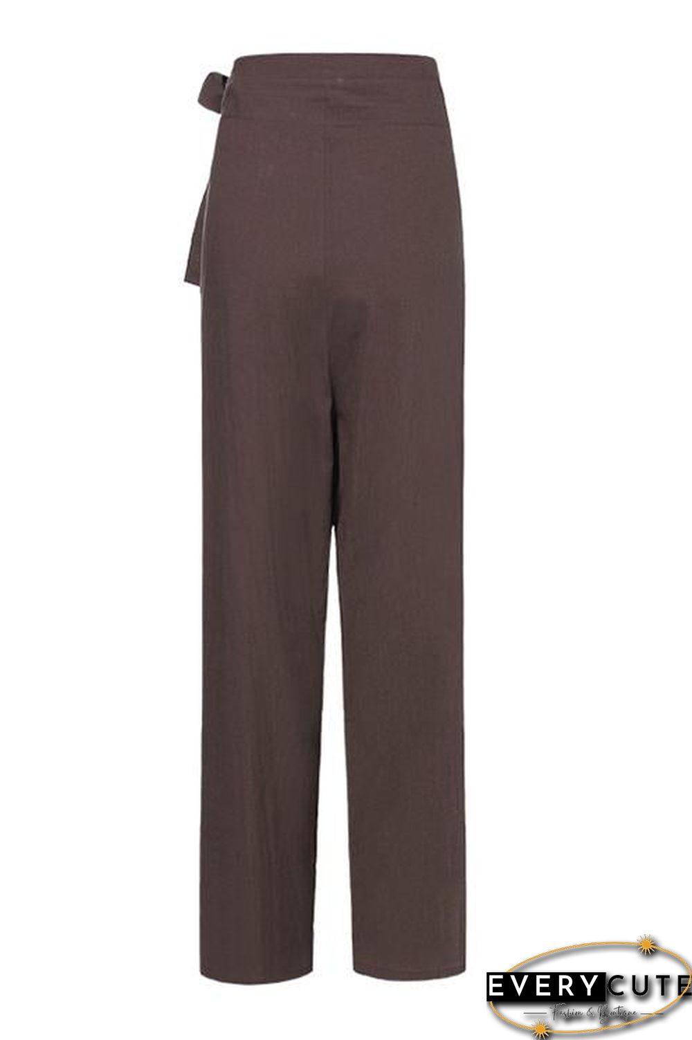 Side Knot Pockets Loose Pants