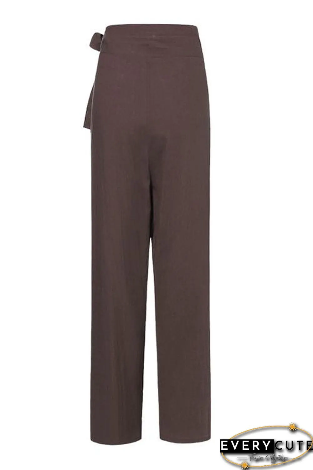 Side Knot Pockets Loose Pants