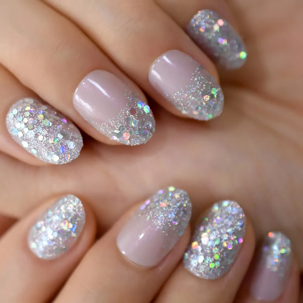 Mix Color Nail Short Squoval Dark Red Petie Fake Nails Glossy Shiny Ladies Fingernails Perfect for Office Lady with Adhesive-Nail Inspo