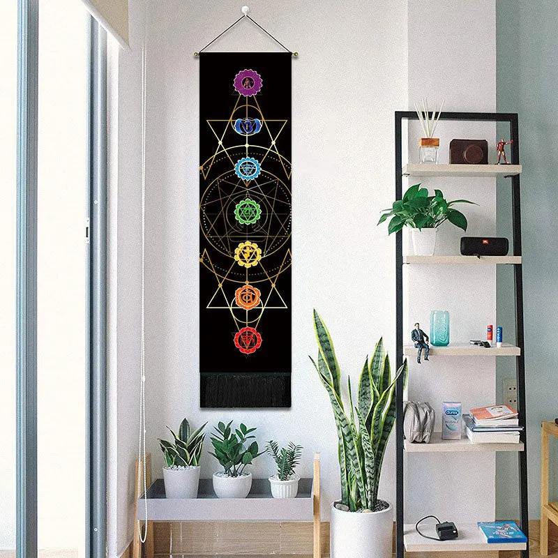 Lifelike Snake Wall Hanging Phase Tapestry Bohemia Tarot Tassel Tapestry Boho Mandala Art Tapestries For Bedroom Office Decor