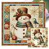 Xmas Snowman-11CT Stamped Cross Stitch 40*40cm