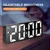 Digital Alarm Clock with LED Display Date Temperature Dimmable Snooze Battery Operated Alarm Clock for Deep Sleepers Kids Elderly Home Office