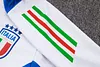 Joyfball 2024/2025 Kids Size Italy Long Zipped Jacket White Soccer Jersey 1:1 Thai Quality 