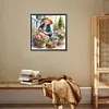 Diamond Painting-DIY Full Round Drill Garden Old Lady