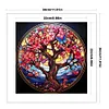 (Stamped/Counted) Glass Painting-Tree Of Life-18CT Cross Stitch 30*30cm/11.81*11.81in