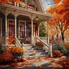 Autumn'S Door - 14CT Stamped Cross Stitch - 50*50cm