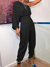Solid Color One-Shoulder Suits