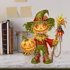 Halloween-Vogelscheuche aus Acryl (Kopf sch&uuml;tteln) &ndash; 5D-Bastelornament zum Selbermachen