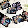 (US Local)6Pcs Moon Butterfly Diamond Painting Greeting Card Diamond Handmade Card