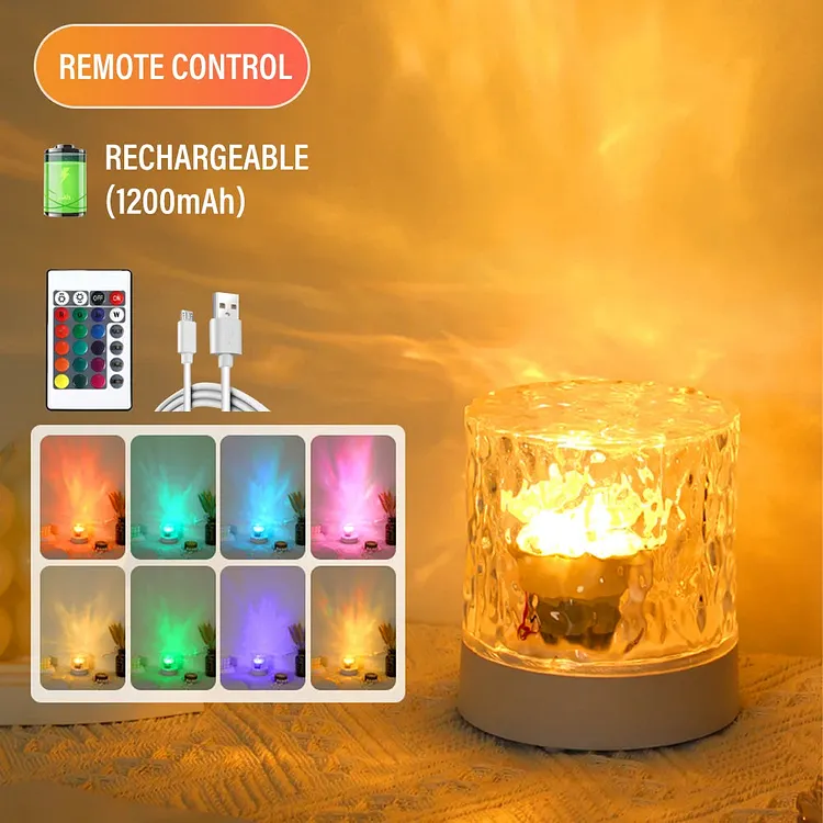 LED Water Ripple Ambiance Night Light