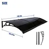 [US Local Warehouse] Awning for Door Entrance 118x39 Inch Rain & Snow Protection Window Awning Door Canopy with Aluminum Alloy Bracket Overhead Modern Polycarbonate Cover for Patio/Porch/Deck