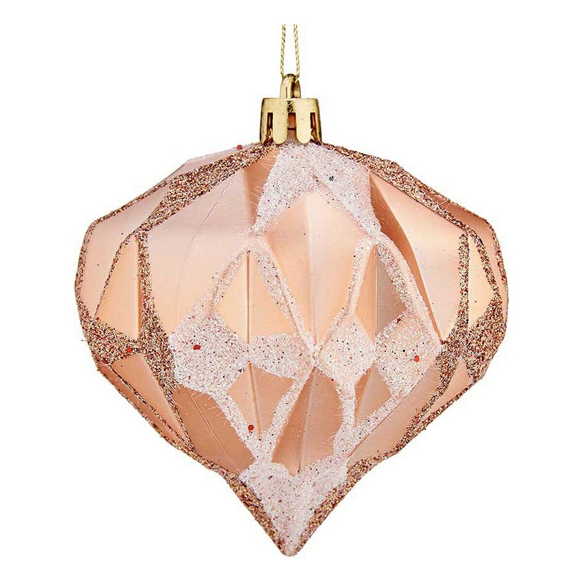 Christmas Baubles Krist+ 00894 Copper Plastic Diamond &Oslash; 8 cm 6 Units