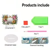 DIY Diamonds Painting Special Shaped Crystal Drill Crafts Mirror Desk Ornament Decor Kit(Flower)