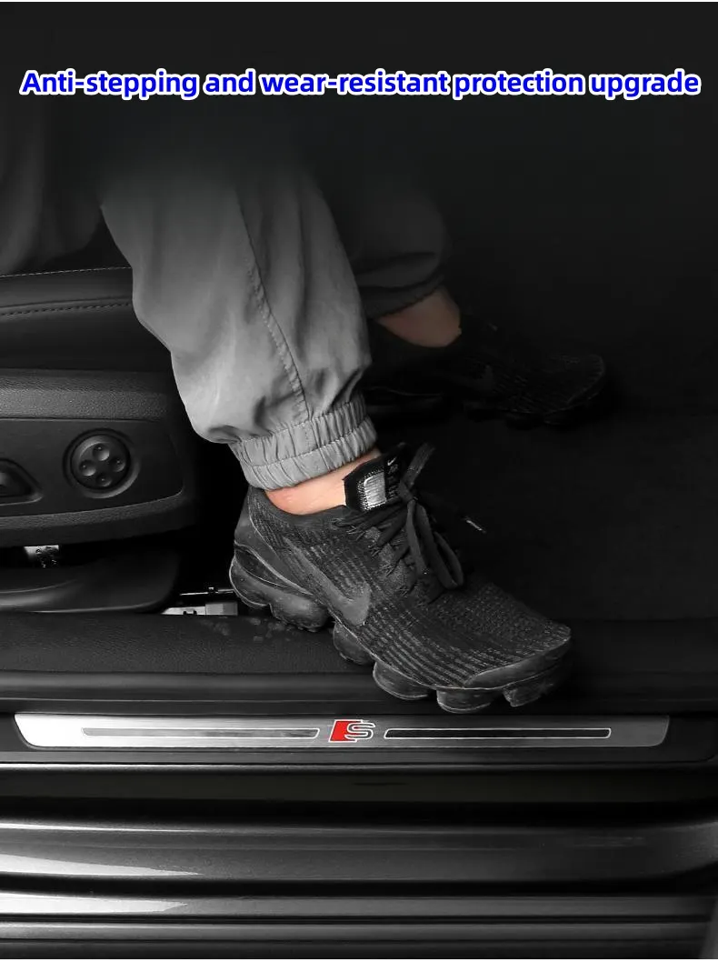 Microfiber leather threshold strip sticker (4PCS)
