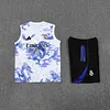 2025/2026 Real Madrid Pre-Match Training White Vest+Shorts Football1:1 Thai Quality