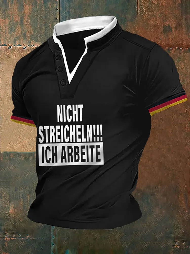 Nicht Streicheln bedrucktes Kurzarm-T-Shirt f&uuml;r M&auml;nner