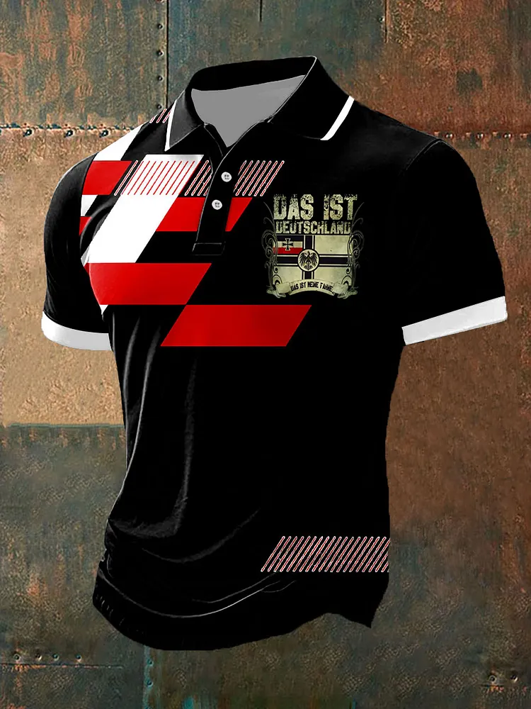 M&auml;nner Deutschland Reichs krieg flagge Das ist eine Fahne Muskels hirt Hemd und Shorts Shirt