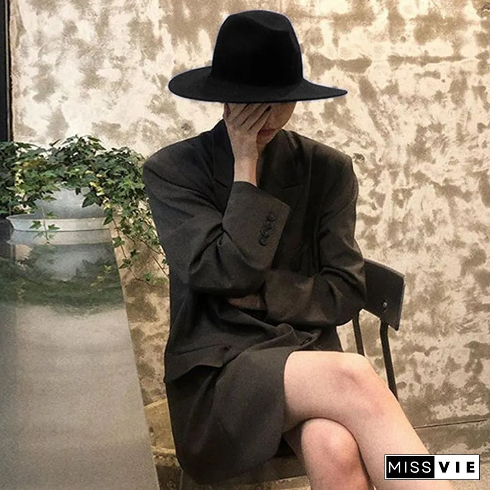 Vintage Pure Color Fedora Hat