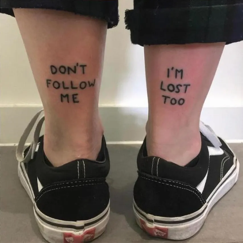 Waterproof Temporary Tattoo Sticker Neck Black Word Angel Devil Bull Cross English Letters Flash Tatoo Fake Tatto for Woman Men