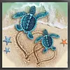 Turtle-Full Embroidery 3 strands 11CT Stamped Cross Stitch-40*40CM