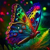 Fluorescent Butterfly-Paint by Numbers Acrylic Painting 40*40CM