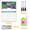 (US Local)DIY Diamond Painting Magnetic Dry Erase Calendar for Fridge Planning Board Weekly Monthly Planner Memo Board Kits