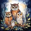 (US Local)Owl Mother Child-11CT Stamped Cross Stitch Kit(45x45cm)