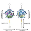 2pcs DIY Diamond Painting Flower Wind Chimes Crystal Window Suncatcher Craft Set Birthday Gifts Home Garden Decor