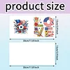 6pcs Diamond Painting Love Independence Day Greeting Card with Envelope for Family Friends Holiday Gift Congratulations